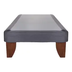 GENERICO - Base Europea para cama 1.5 plazas 105x190cm LINO GRIS OSCURO