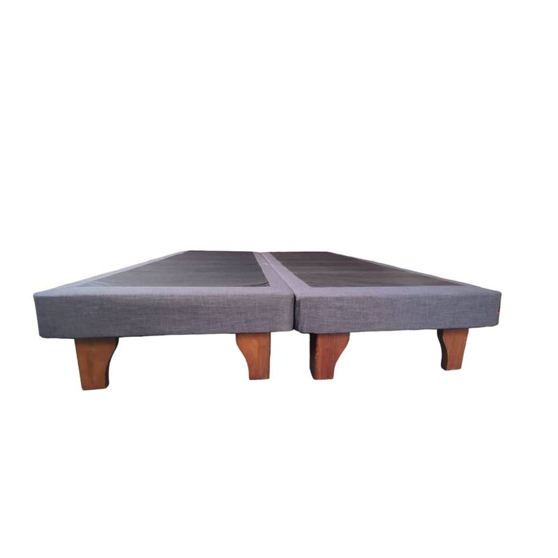 GENERICO - Base Europea para cama King 180x200cm LINO GRIS OSCURO