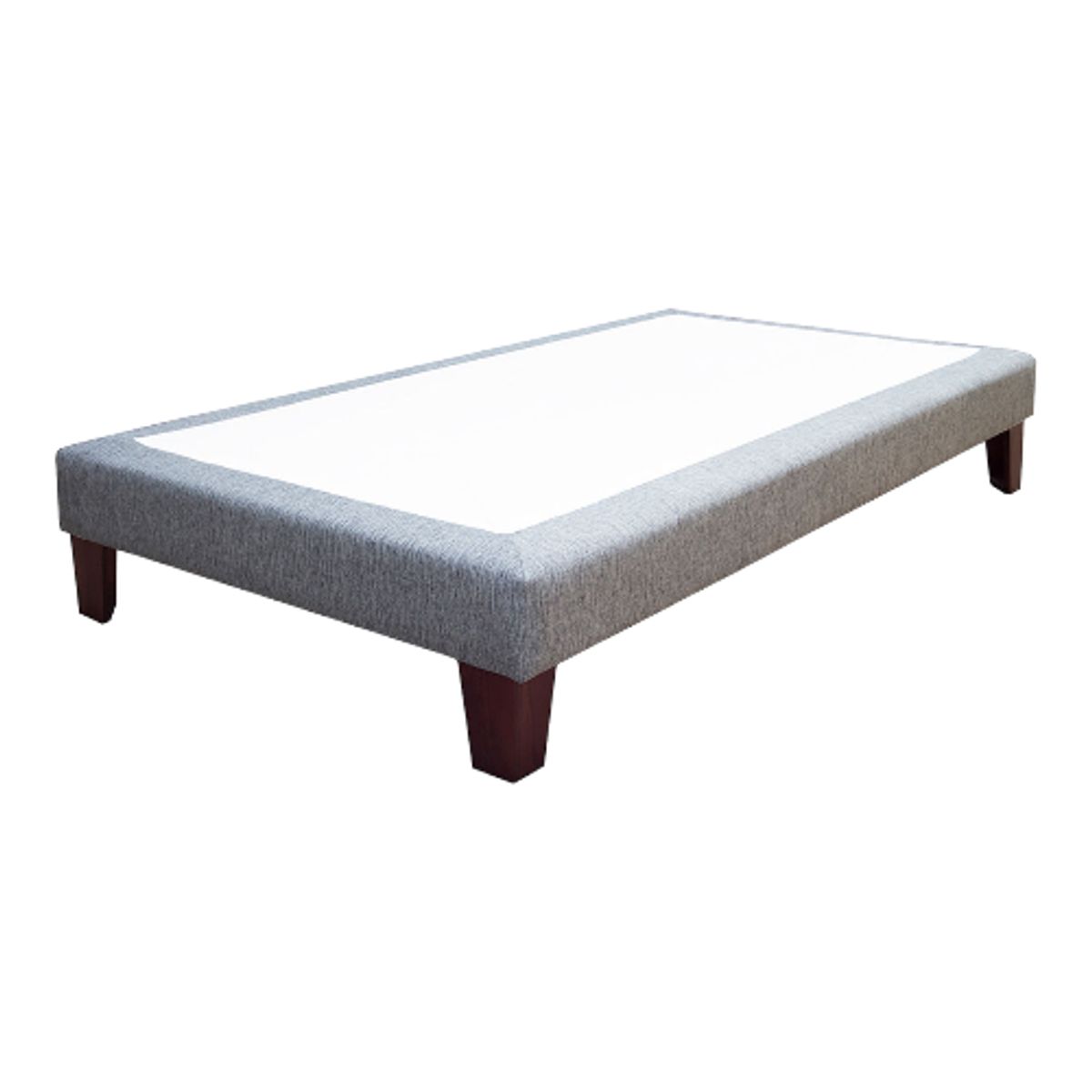 GENERICO - Base Europea para cama 1.5 plazas 105x190cm LINO GRIS CLARO