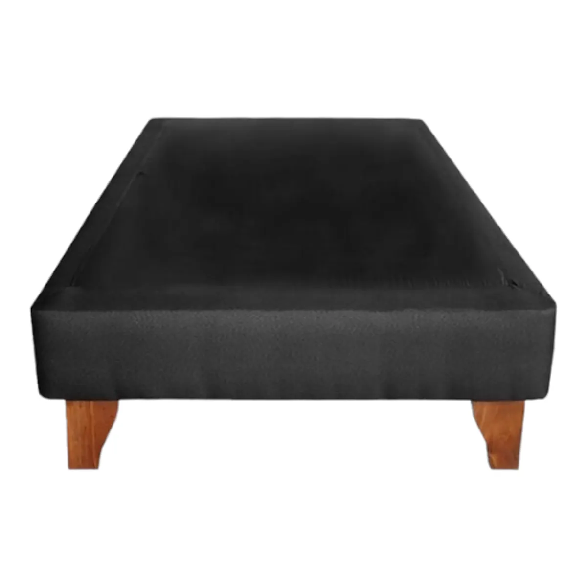 GENERICO - Base Europea para cama 1.5 plazas 105x190cm felpa NEGRO