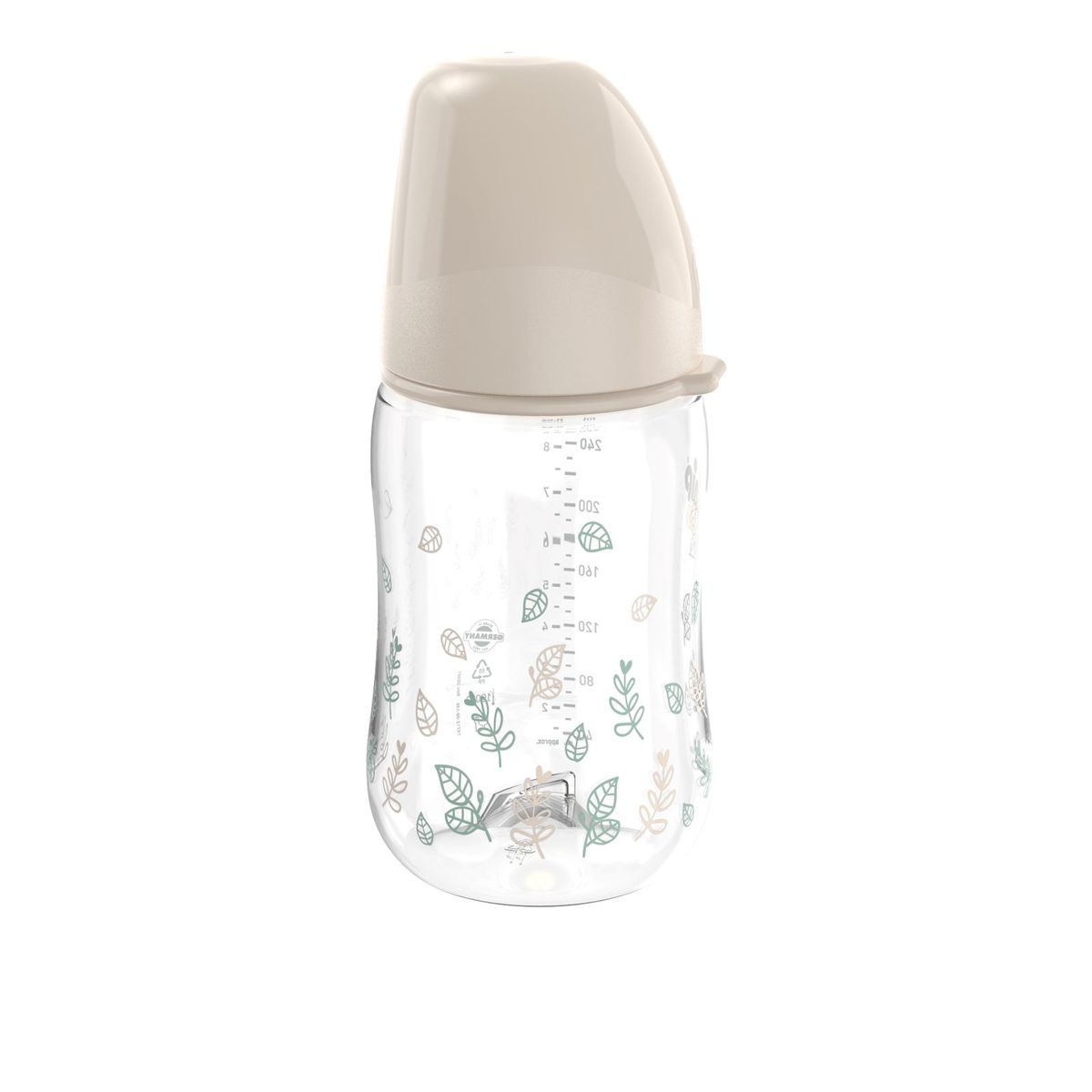 NIP - Mamadera Latex Cherry Green 260 ml crema