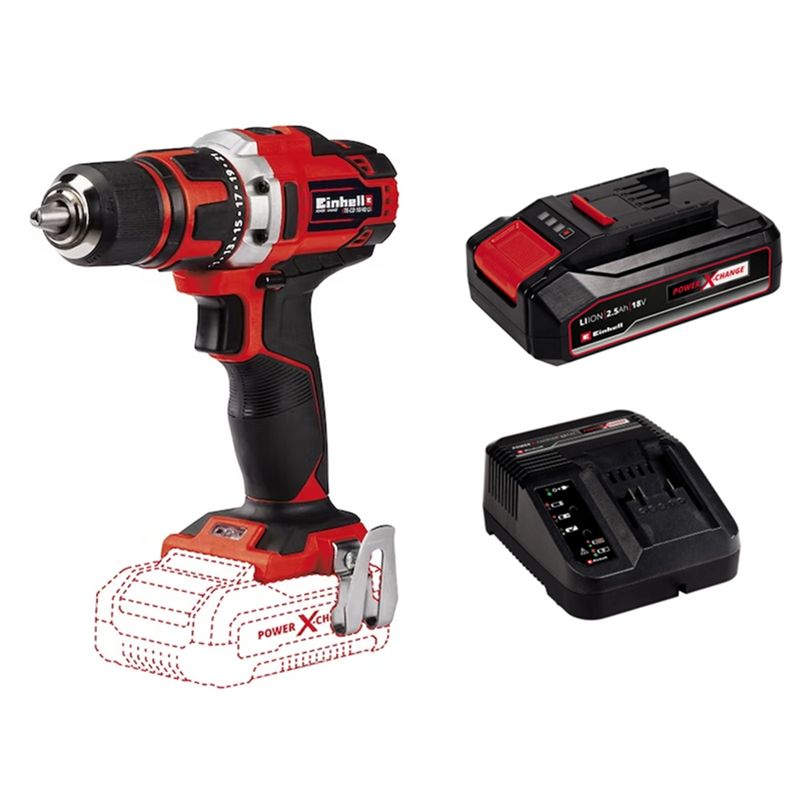 EINHELL - Taladro Atornillador Inalambrico 13mm 18v Bat  Carg Einhell.