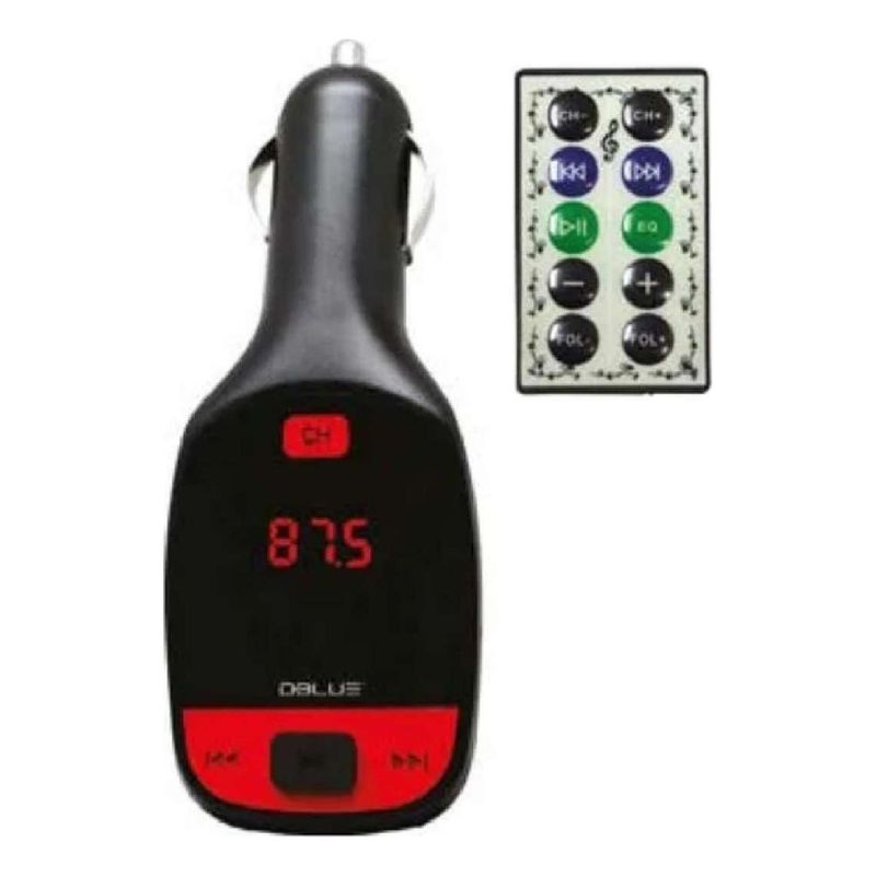 DBLUE - TRANSMISOR FRECUENCIA FM DBLUE PANTALLA LED BLACK