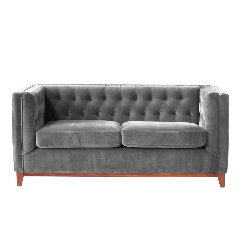 LATAM HOME - Sofá Latam Home Roma 2 Cpos Capitoné Gris