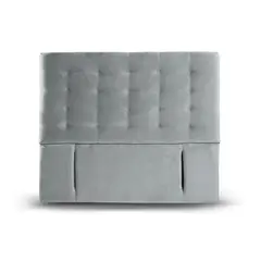 LATAM HOME - Respaldo Napoles Gris 2 Plazas Capitoné