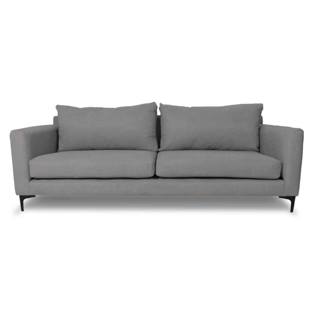 SOFAS HOME - SOFA ALANNA FELPA GRIS 2 CUERPOS