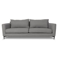 SOFA ALANNA FELPA GRIS 2 CUERPOS