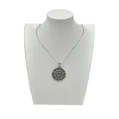 GENERICO - Collar Tetragrammaton Protección Plata 925 Envejecida 60 Cm