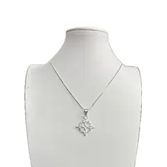 GENERICO - Collar Nudo De Bruja Amuleto Protección Plata Ley 925 Caja