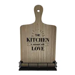 GENERICO - Porta Especiero De Pared Madera Para Cocina The Kitchen Love