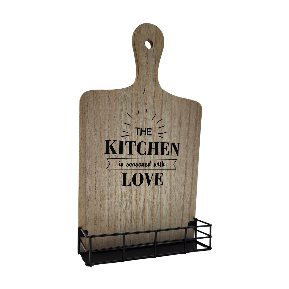 GENERICO - Porta Especiero De Pared Madera Para Cocina The Kitchen Love