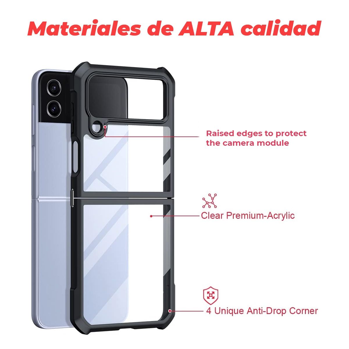 XUNDD - Carcasa para Samsung Z Flip 4 5G Militar Grade Reforzada X