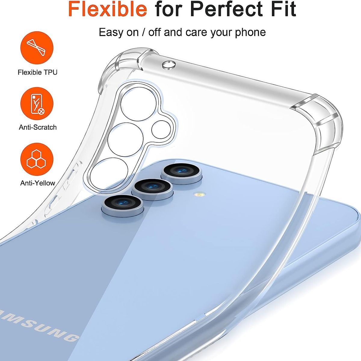 GENERICO - Carcasa para Samsung A54 5G Transparente Reforzada