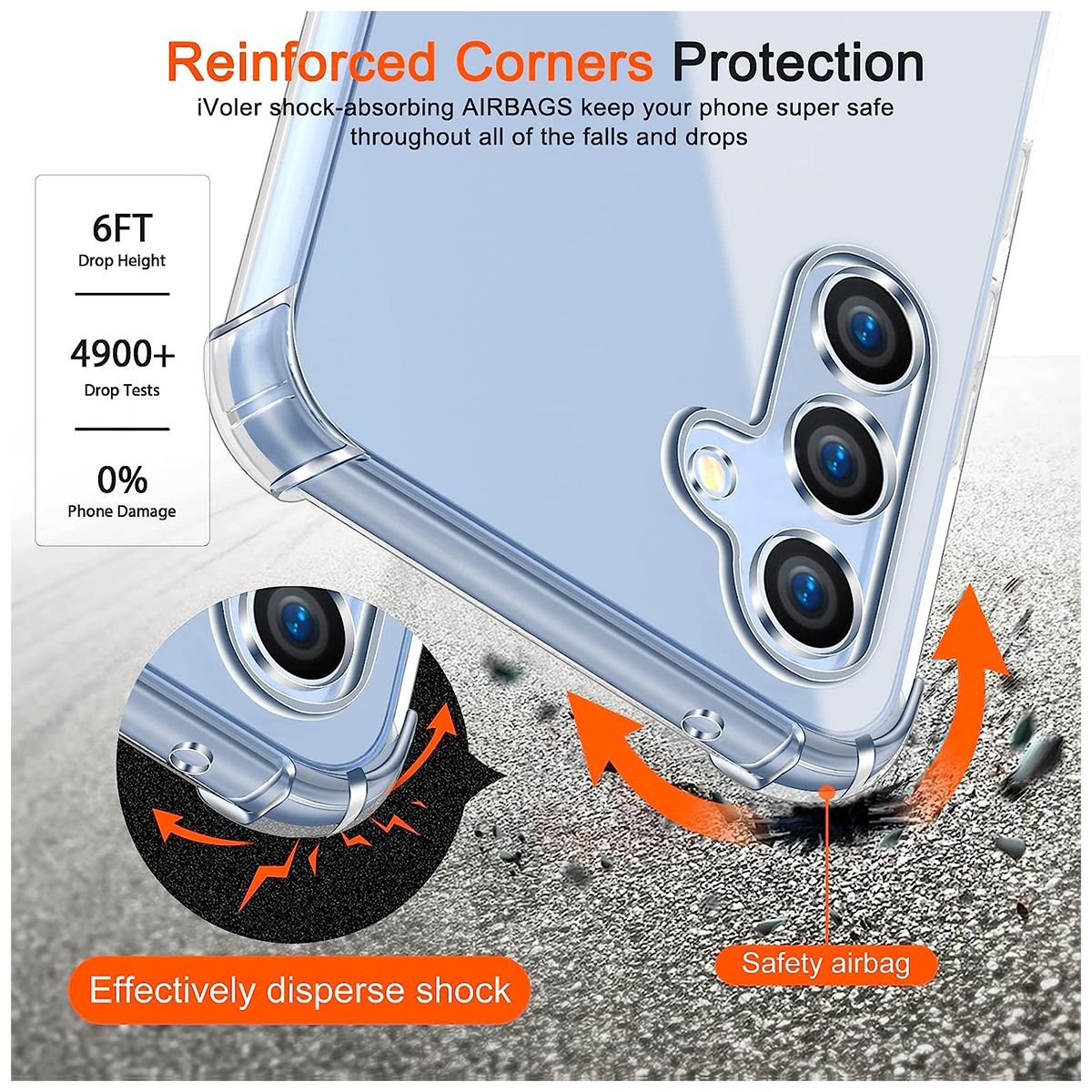 GENERICO - Carcasa para Samsung A54 5G Transparente Reforzada