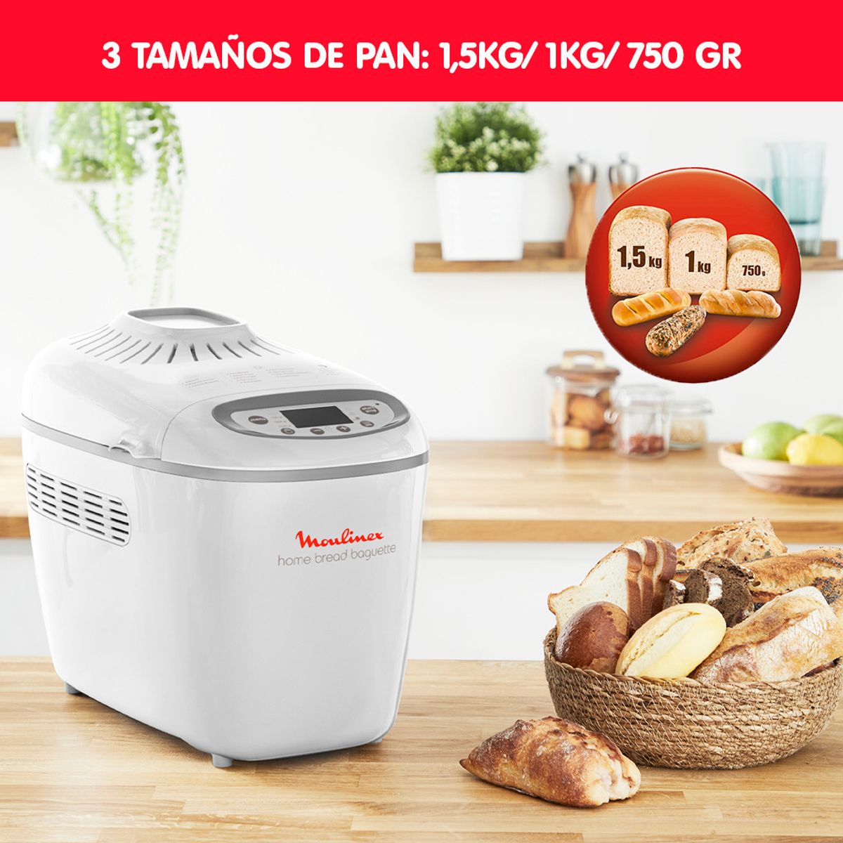 MOULINEX - Máquina de Pan Baguette Moulinex