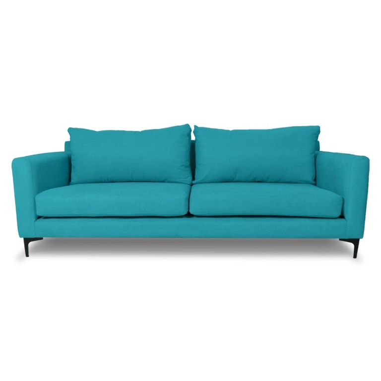 SOFA ALANNA FELPA TURQUESA 2 CUERPOS