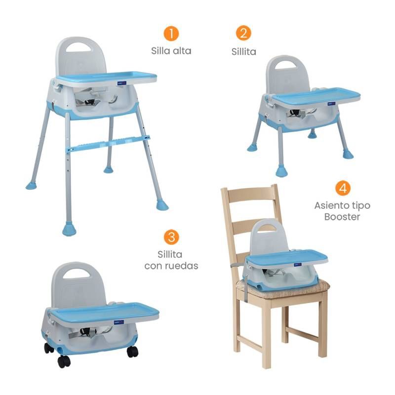 UNIVERSAL - Silla Comedor Bebé 4en1 Navi Happy Baby