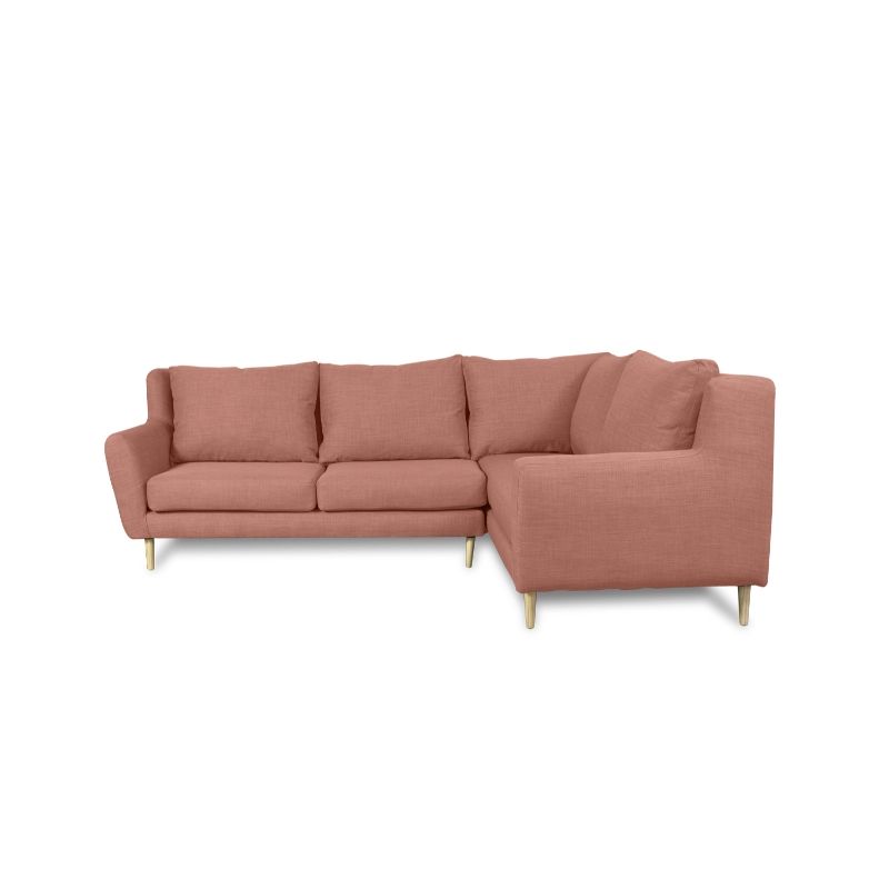 SOFAS HOME - SECCIONAL LENORA FELPA PALO ROSA
