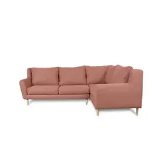 SOFAS HOME - SECCIONAL LENORA FELPA PALO ROSA