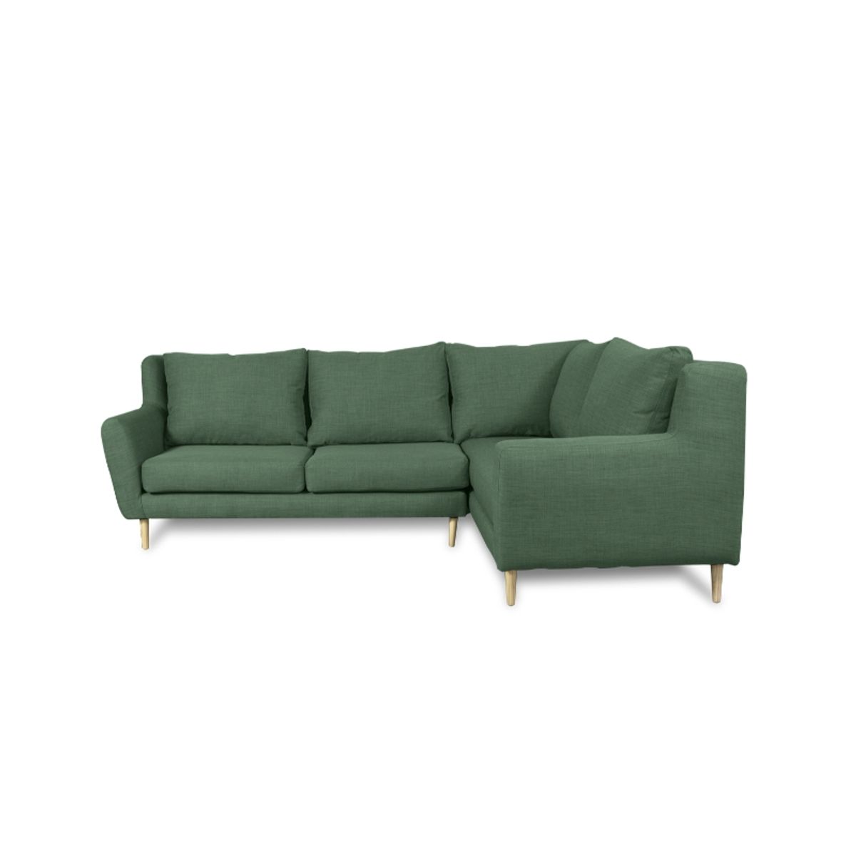 SOFAS HOME - SECCIONAL LENORA FELPA VERDE