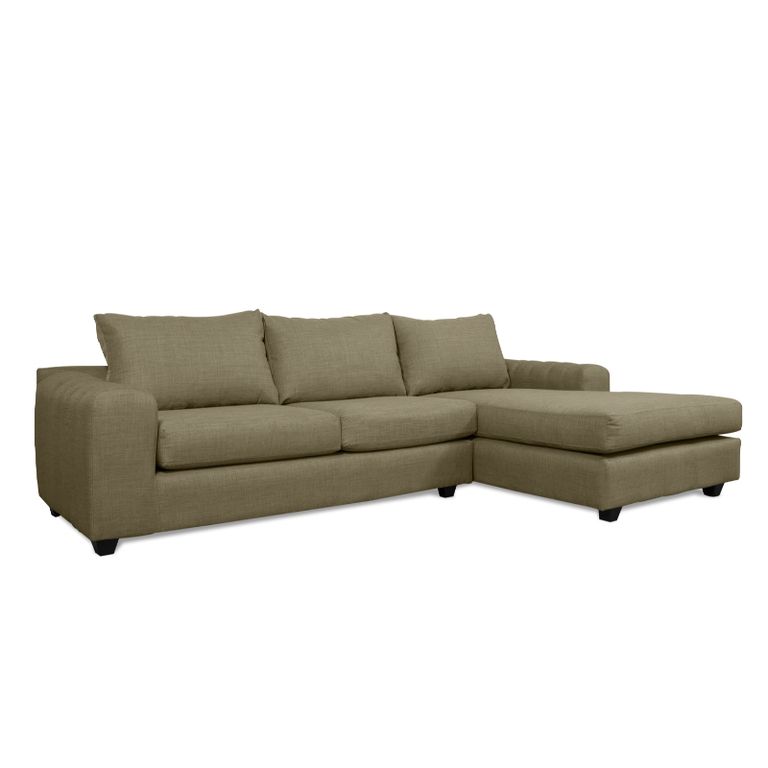 SECCIONAL KANDRA CHENILLE TIPO LINO BEIGE