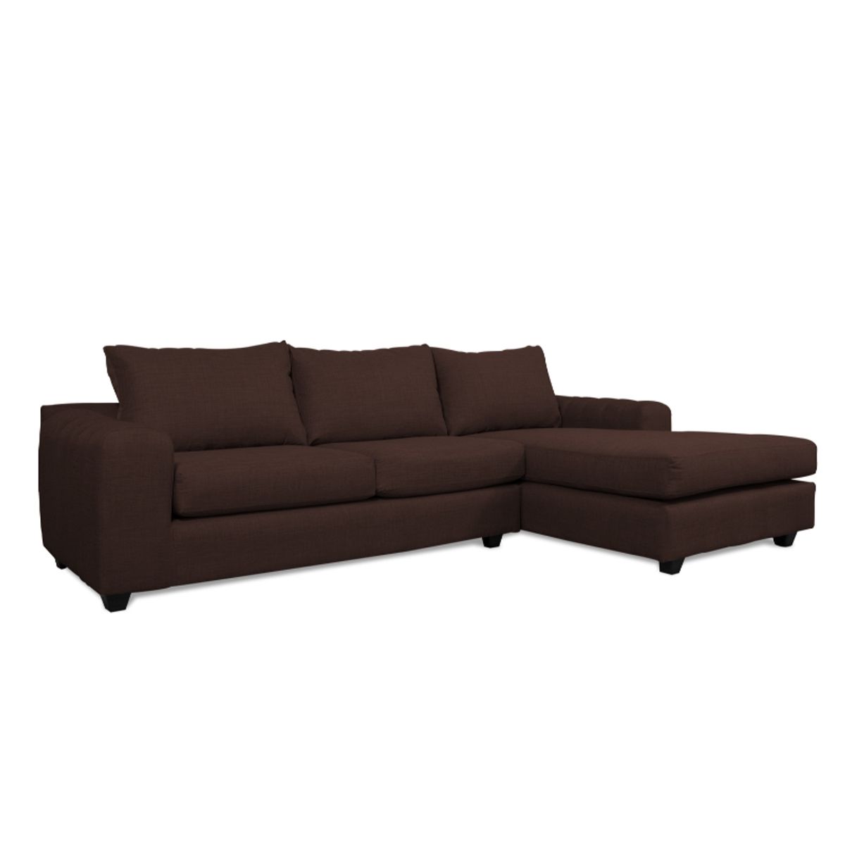 SOFAS HOME - SECCIONAL KANDRA CHENILLE TIPO LINO CAFE
