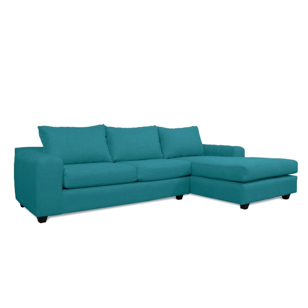 SOFAS HOME - SECCIONAL KANDRA FELPA TURQUESA