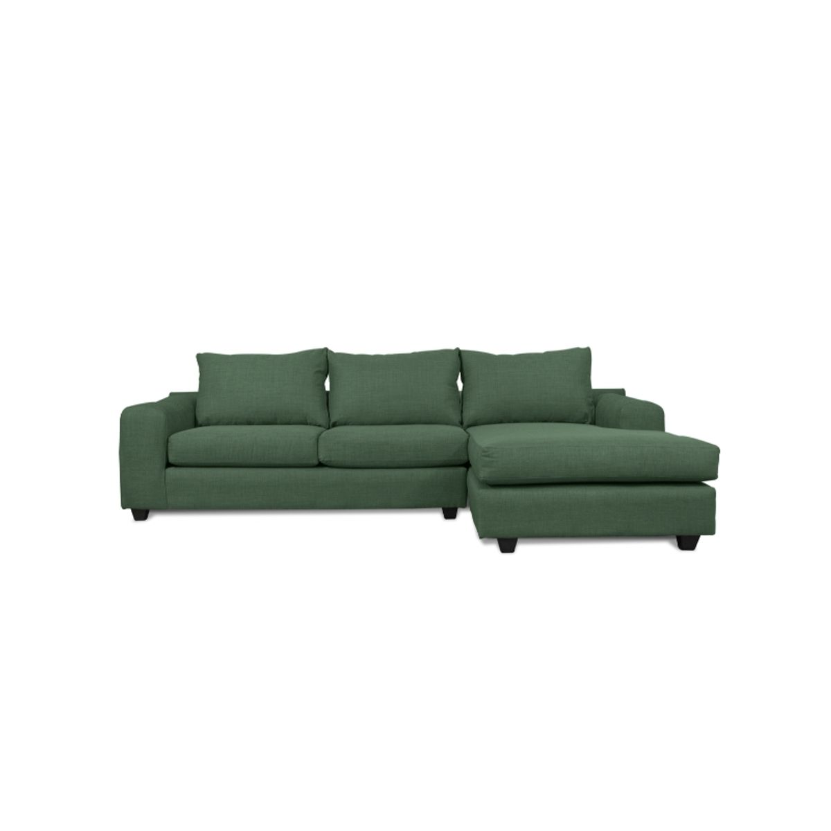 SOFAS HOME - SECCIONAL KANDRA FELPA VERDE