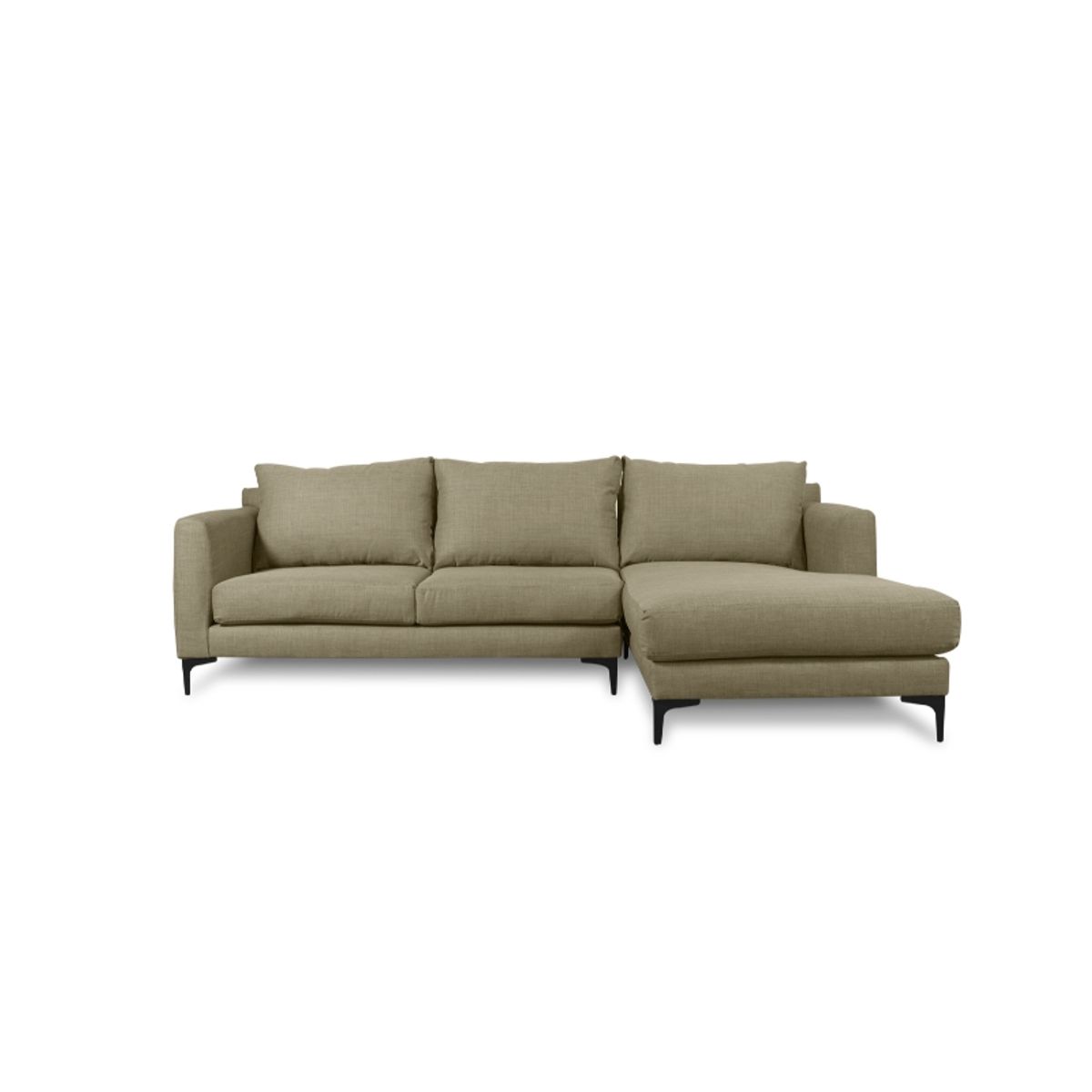 SOFAS HOME - SECCIONAL KAILE CHENILLE TIPO LINO BEIGE