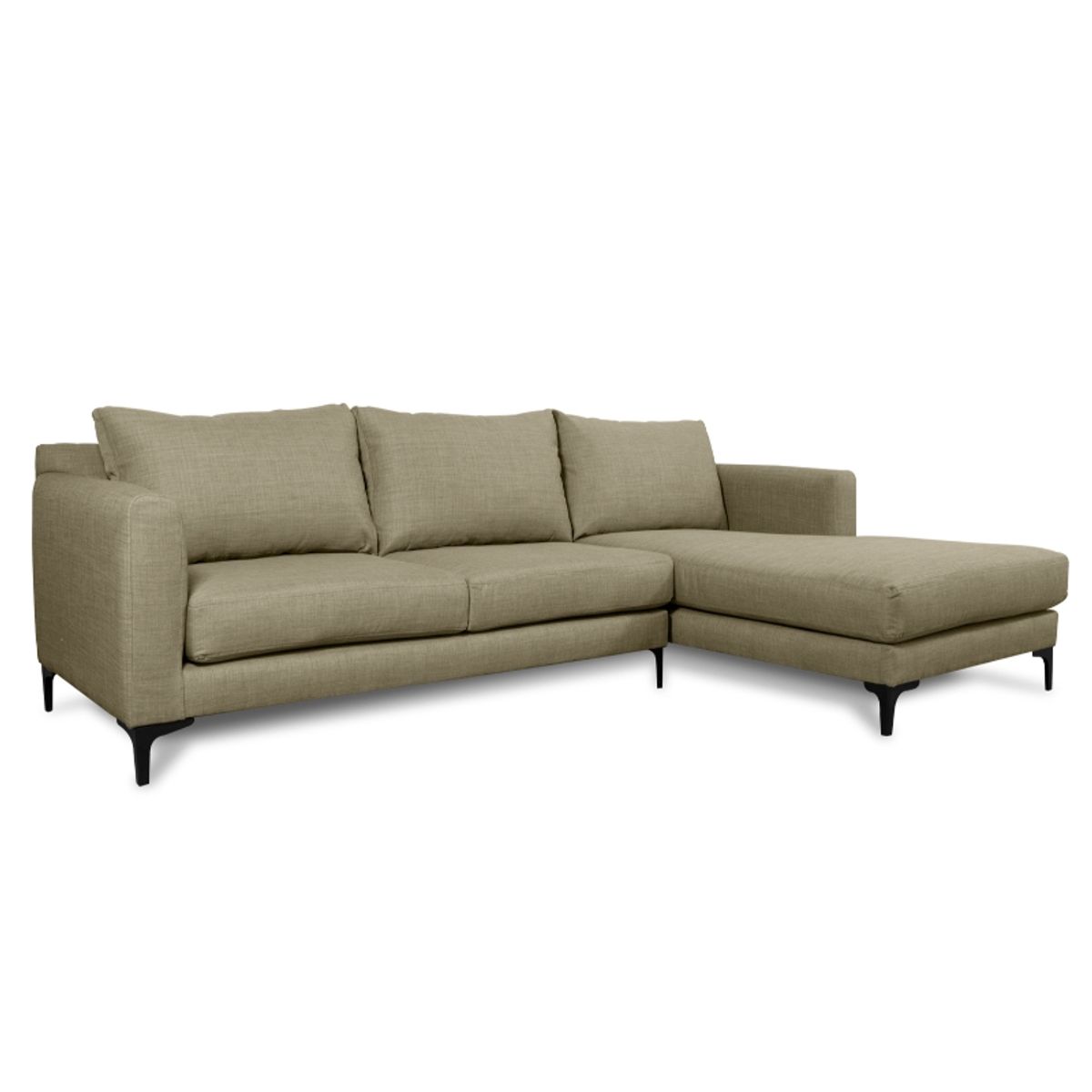 SOFAS HOME - SECCIONAL KAILE CHENILLE TIPO LINO BEIGE