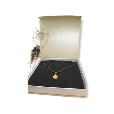 Imagen 2 del producto Colgante Collar Medalla San Benito Concha Nacar Chapado Oro