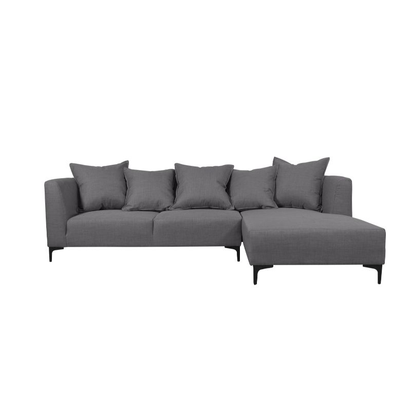 SOFAS HOME - SECCIONAL CORDELIA CHENILLE TIPO LINO GRIS