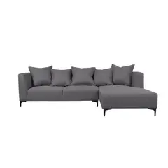 SOFAS HOME - SECCIONAL CORDELIA CHENILLE TIPO LINO GRIS