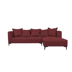 SOFAS HOME - SECCIONAL CORDELIA CHENILLE TIPO LINO ROJO