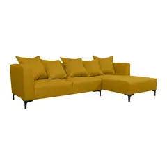 SOFAS HOME - SECCIONAL CORDELIA FELPA AMBARINO