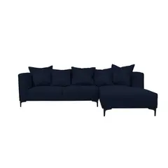 SOFAS HOME - SECCIONAL CORDELIA FELPA AZUL