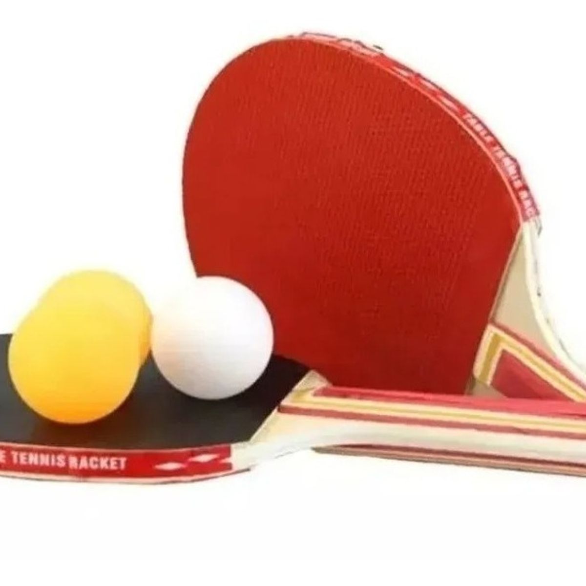 GENERICO - Set Par Paleta Raqueta Ping Pong + 3 Pelotas + Estuche #1