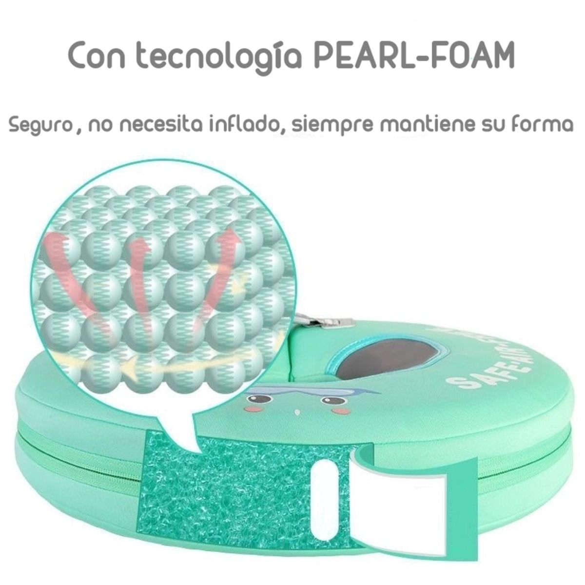 LUBABYCAS - Flotador De Cuello Para Bebé Verde By Lubabycas