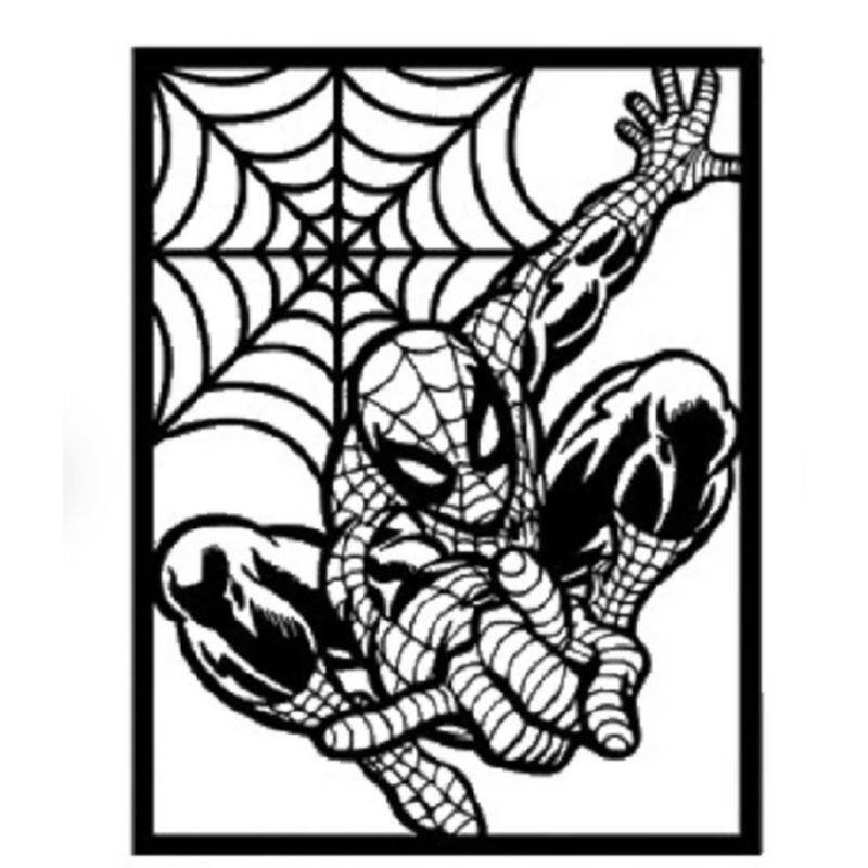 GENERICO - Cuadro Spider-Man en Madera Artesanal en madera Mdf 3mm