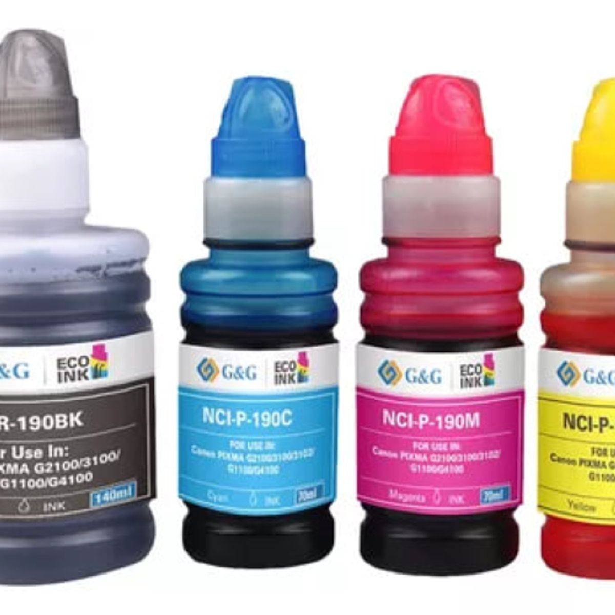 LOGIC - Pack 4 Tintas Refill Ink Para Canon GI-190 /790/890/990
