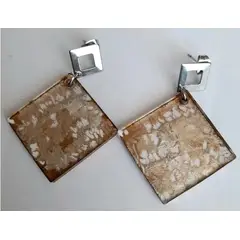 CATHALIFAUDJOYAS - Aros resina craquelados y acero