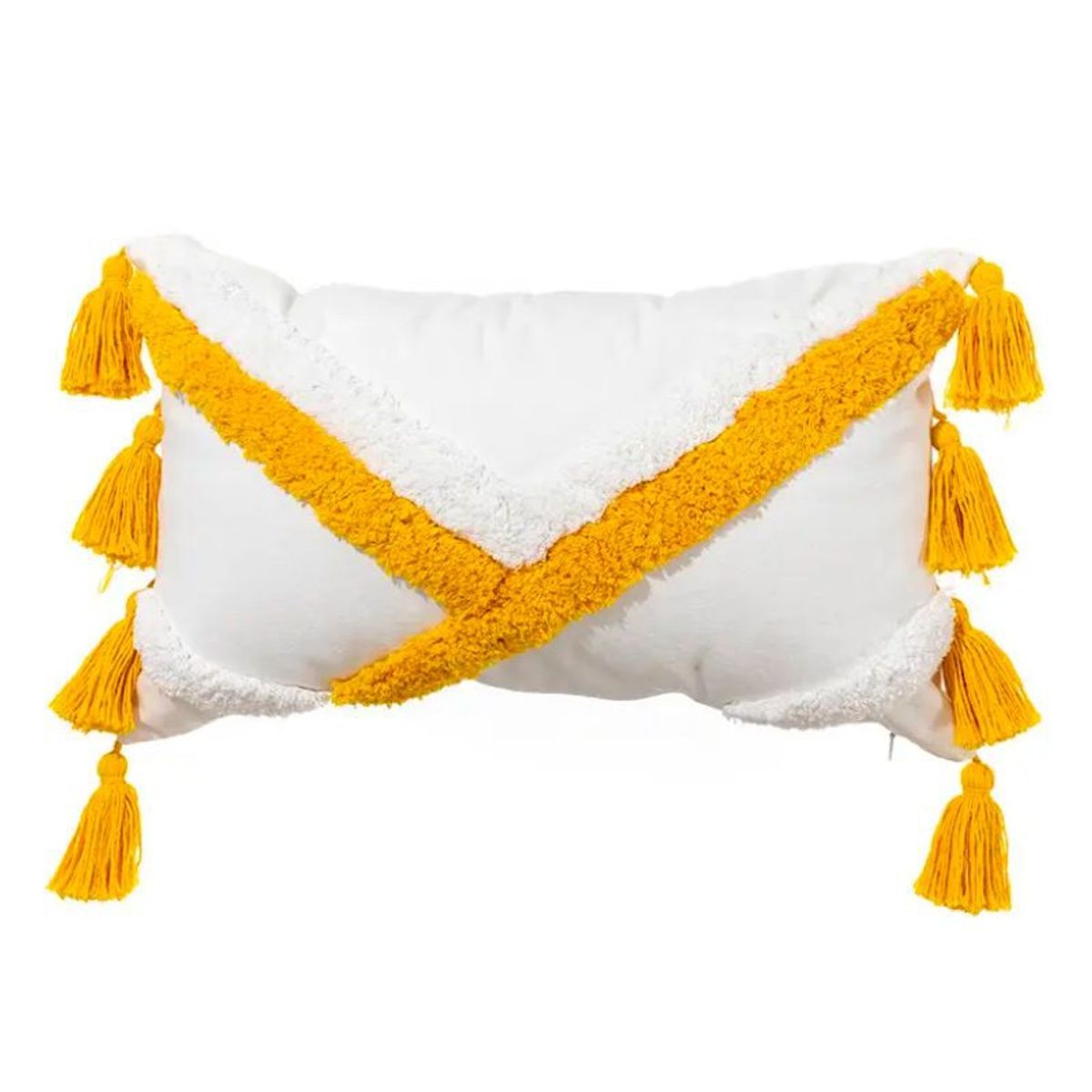 BOHEMIK - Cojín Aída tonos claros 30 cm x 50 cm