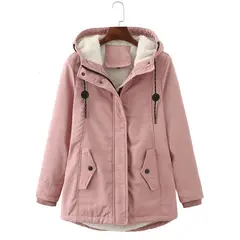 BLWOENS - Chaqueta térmica con capucha para mujeres - Rosa