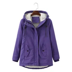 BLWOENS - Chaqueta térmica con capucha para mujeres - Morado