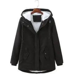 BLWOENS - Chaqueta térmica con capucha para mujeres - Negro