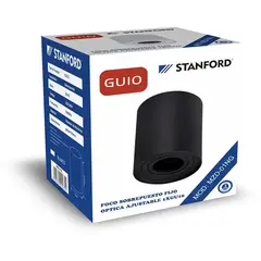 STANDARD - Foco Sobrepuesto Ovalado Base GU-10 Aluminio Negro