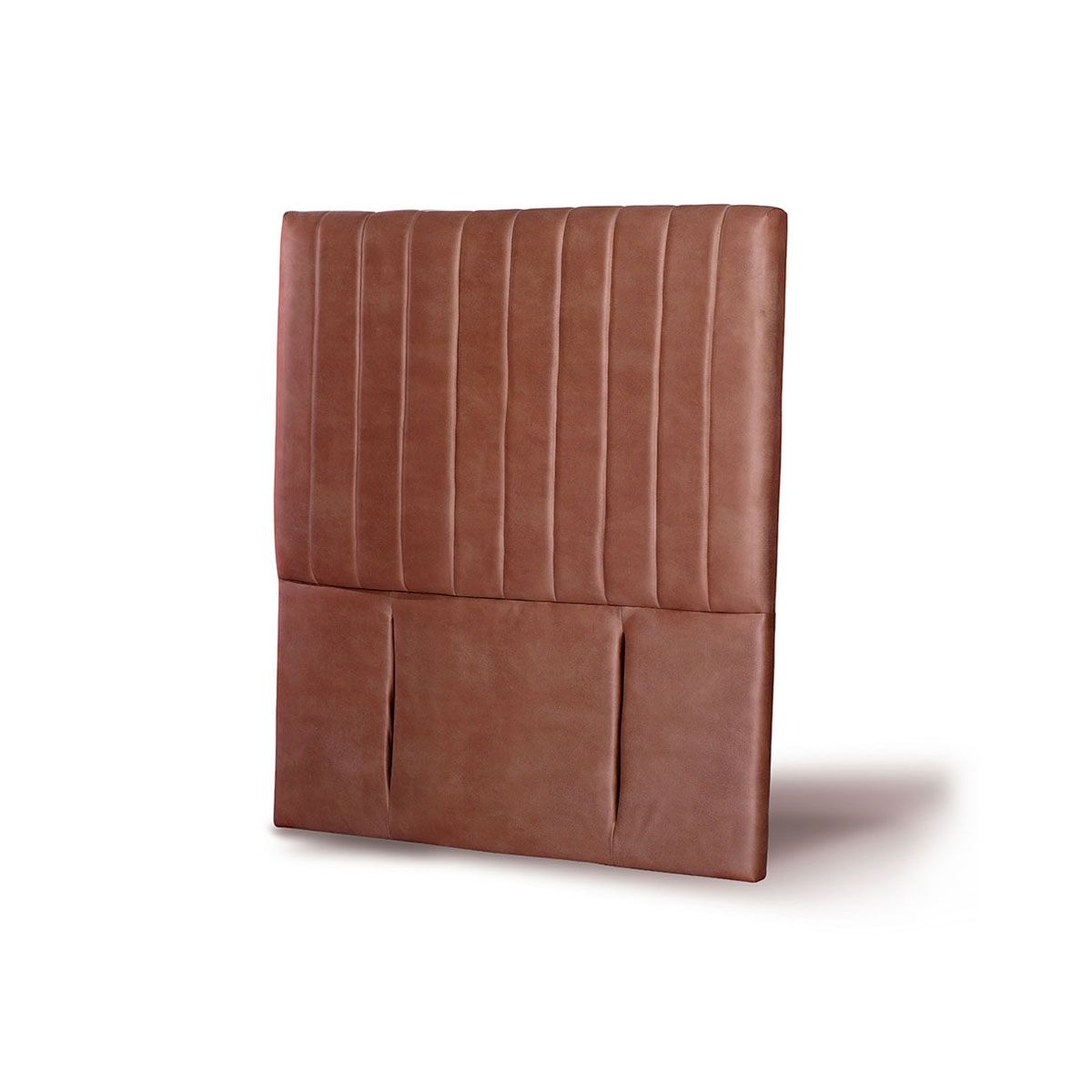 LATAM HOME - RESPALDO SORRENTO CUERO CAFÉ CLARO 1 1/2 PZA