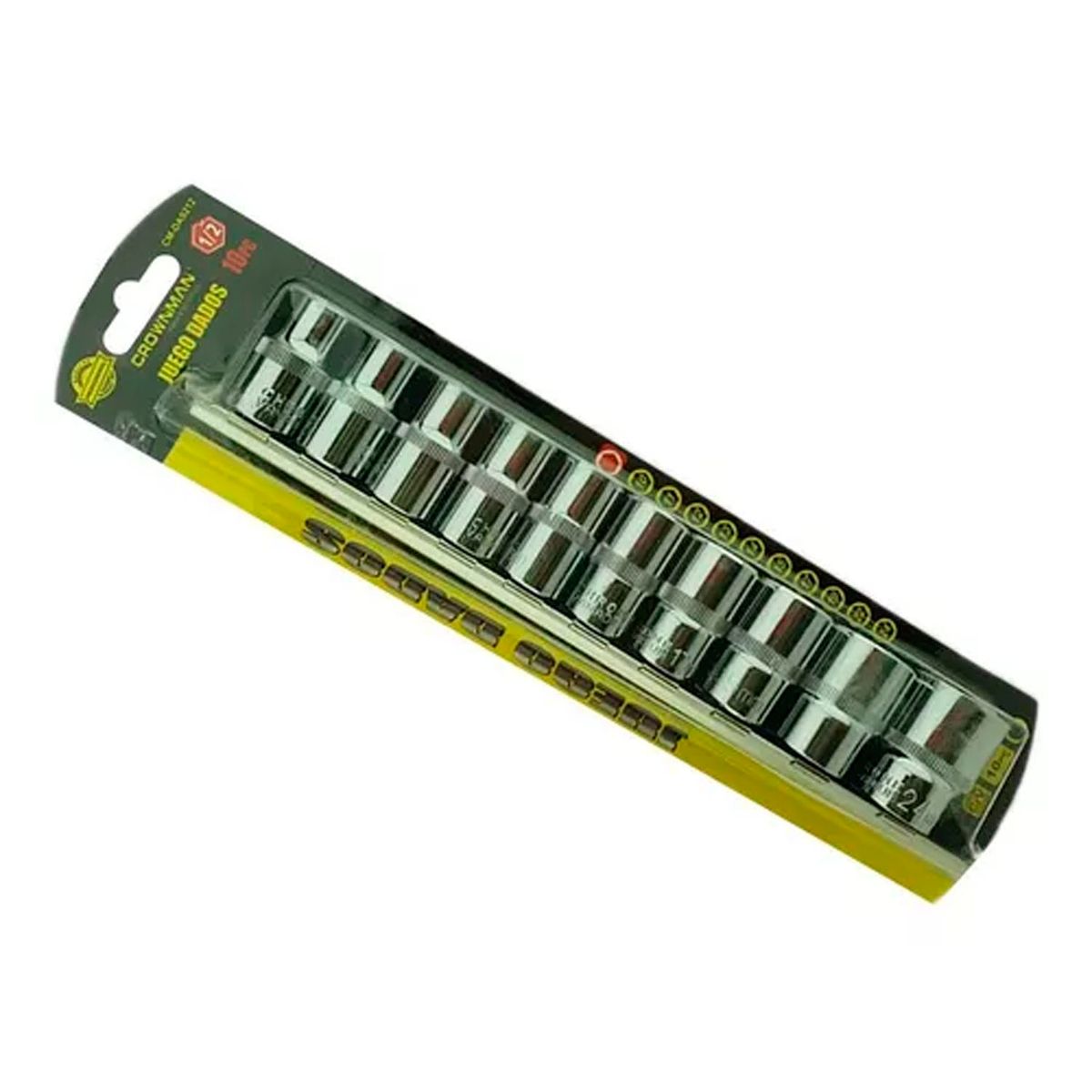 GENERICO - Set Kit Juego De Dados Hembra Hexagonal 10 Piezas Crownman