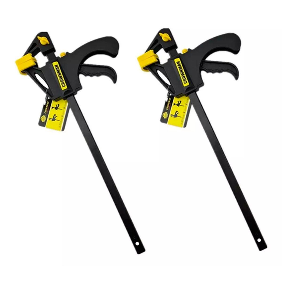 GENERICO - Pack 2 Prensa Rapida Madera Carpintero 12 Pulgadas Crownman