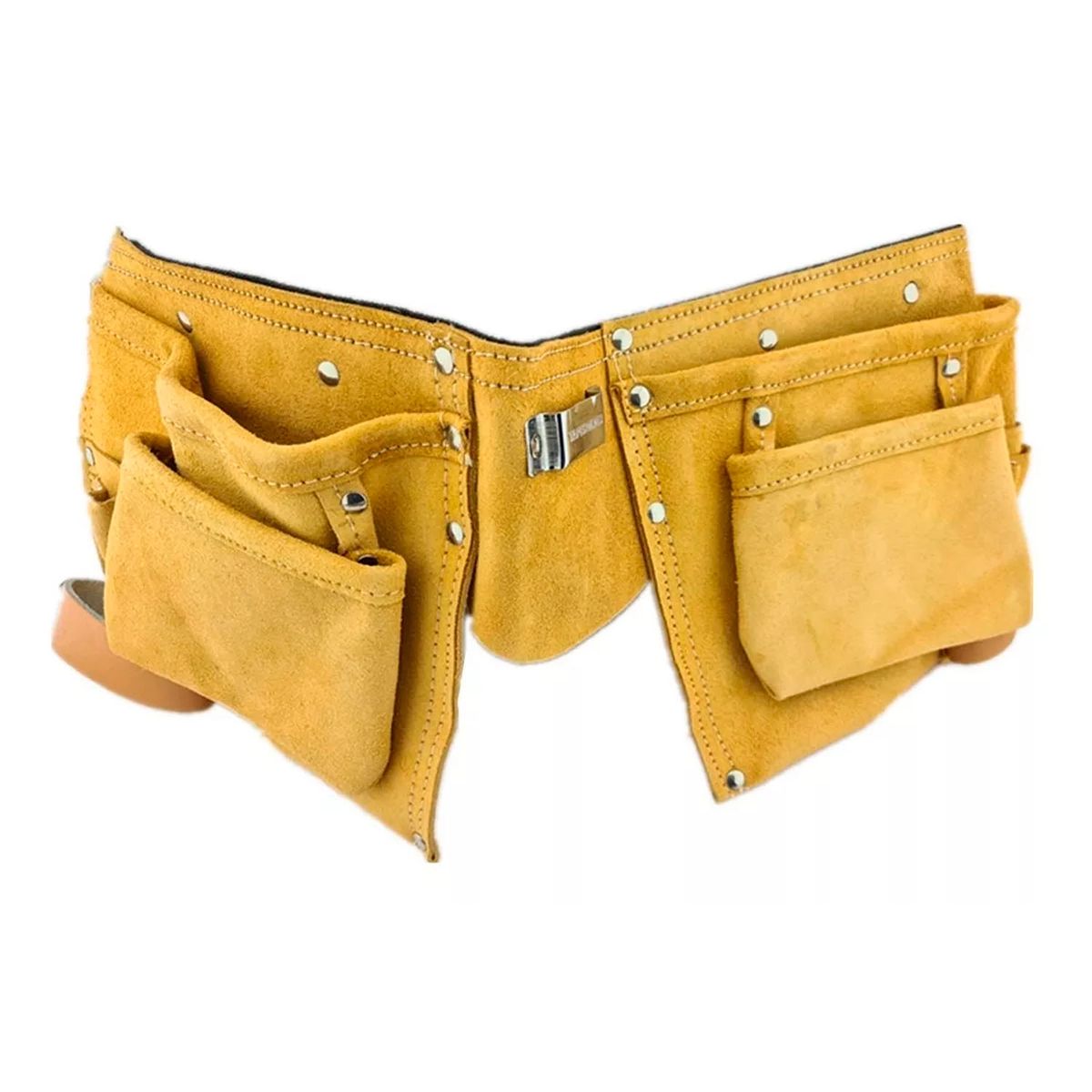 GENERICO - Coleto Carpintero Portaherramienta Doble De Cuero